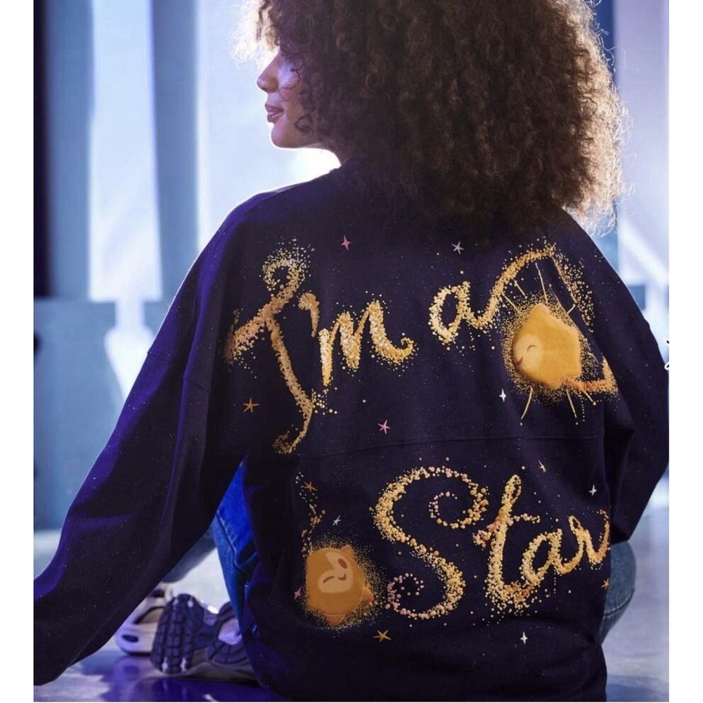 Disney Wish Spirit Jersey Adult 2XL‎ Sparkle I'm A Star  Long Sleeve Purple NEW